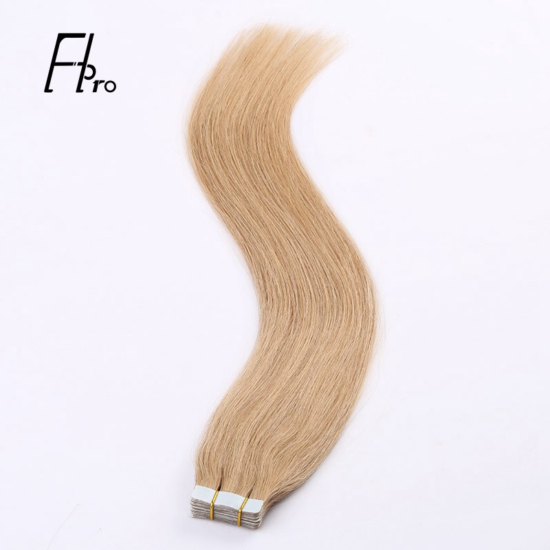 Premium Virgin Hair 16# Tape Hair Extensions Straight 18 inches